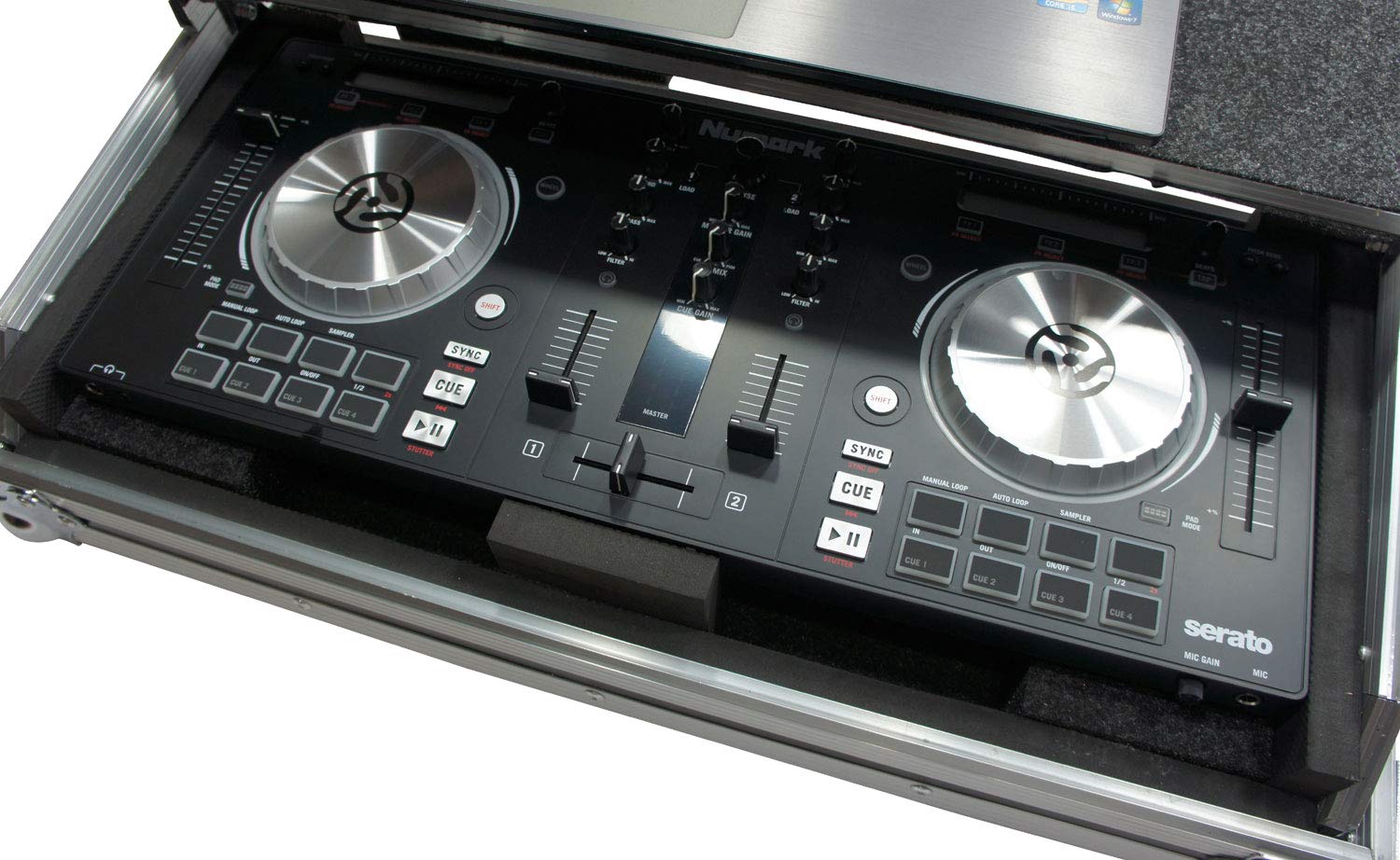 Harmony Audio HCMIXTRACKPRO3LT DJ Laptop Stand Case - Compatible with Numark Mixtrack Pro 3 | Portable DJ Equipment for Live Performances & Studio Mixing