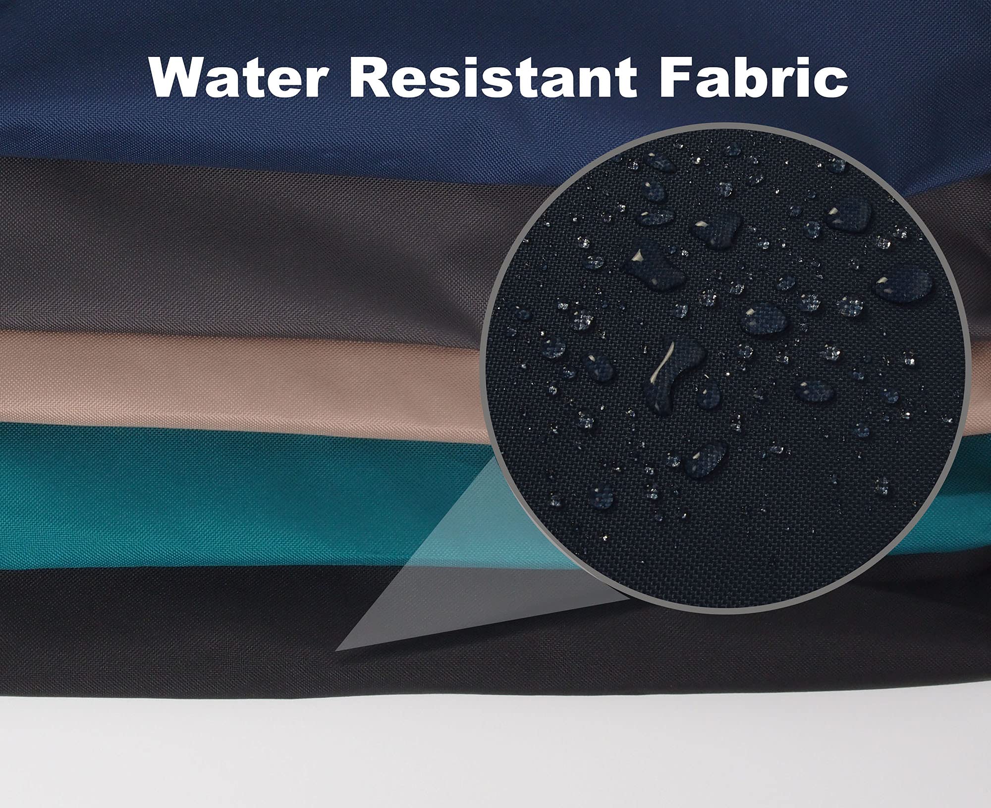 Waterproof Outdoor Patio Cushion Covers 18x18x2 Inches - 2 Pack Gray Replacement Covers for Patio Furniture - Perfect for Deck, Porch, Garden & Poolside Use