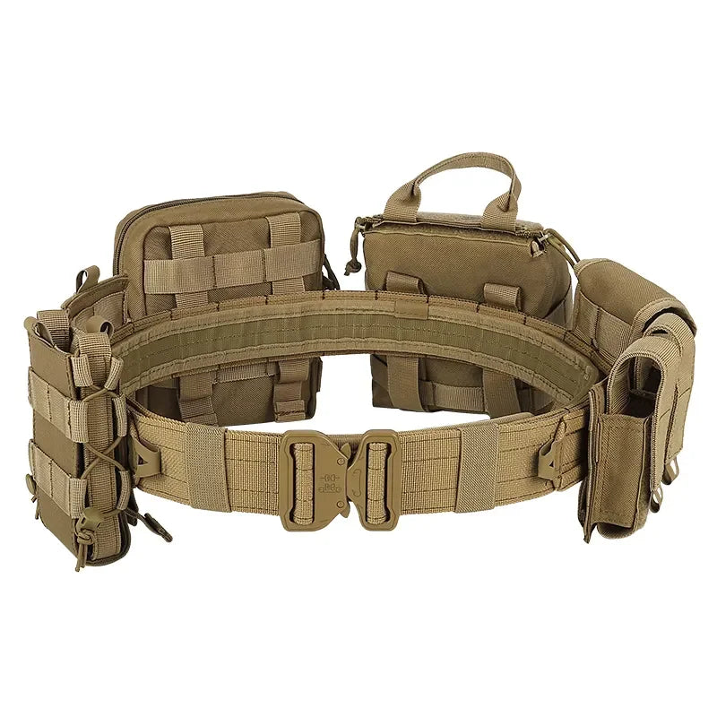 8-in-1 Tactical Waist Pack - Molle-Compatible Military Belt Bag with Utility Pouches for Outdoor Hiking, Hunting & Airsoft Adventures