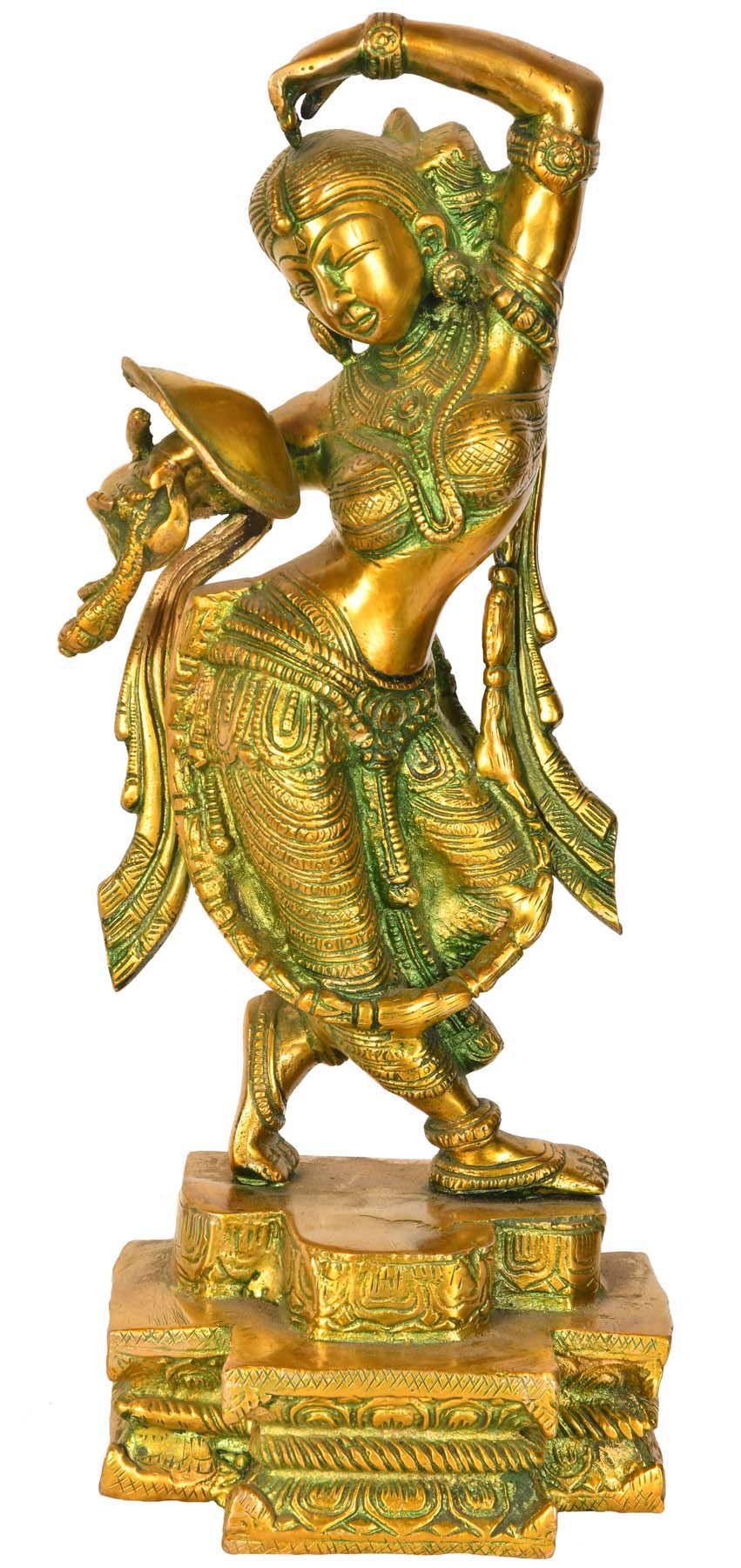 Apsara Applying Vermilion Handcrafted Home Décor Statue - Perfect for Living Room, Meditation Space & Spiritual Altar Decor