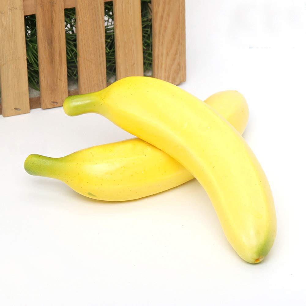 10pcs 20cm Long Artificial Plastic Fake Bananas - Realistic Simulation Fruit for Home Decor, Party Centerpieces, Photography Props, and DIY Crafts