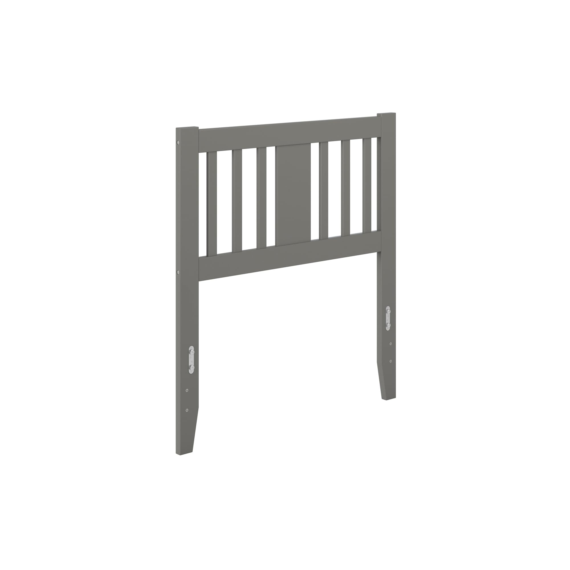 AFI Tahoe Solid Wood Slatted Headboard with USB Charging Port - Twin Size Grey Wooden Bed Frame Headboard for Bedroom, Guest Room & Dorm Decor
