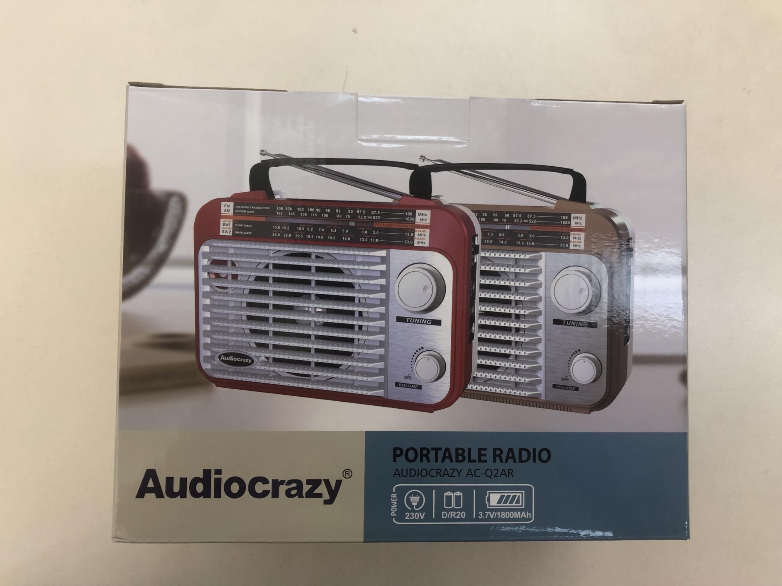 Best AM/FM/SW1-2 Multi-Band Radio with Big Speaker | AC/Battery Powered | Precise Tuning Knob | AUX Input & 3.5mm Headphone Jack | Perfect for Emergency Preparedness, Outdoor Camping & Home Use