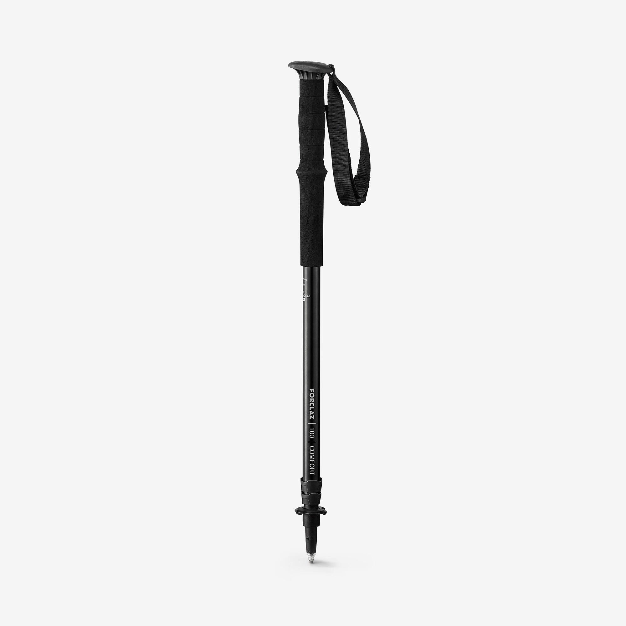 Forclaz MT100 Comfort Hiking Pole - Lightweight Adjustable Trekking Pole for Men & Women - Perfect for Mountain Climbing, Backpacking & Outdoor Adventures