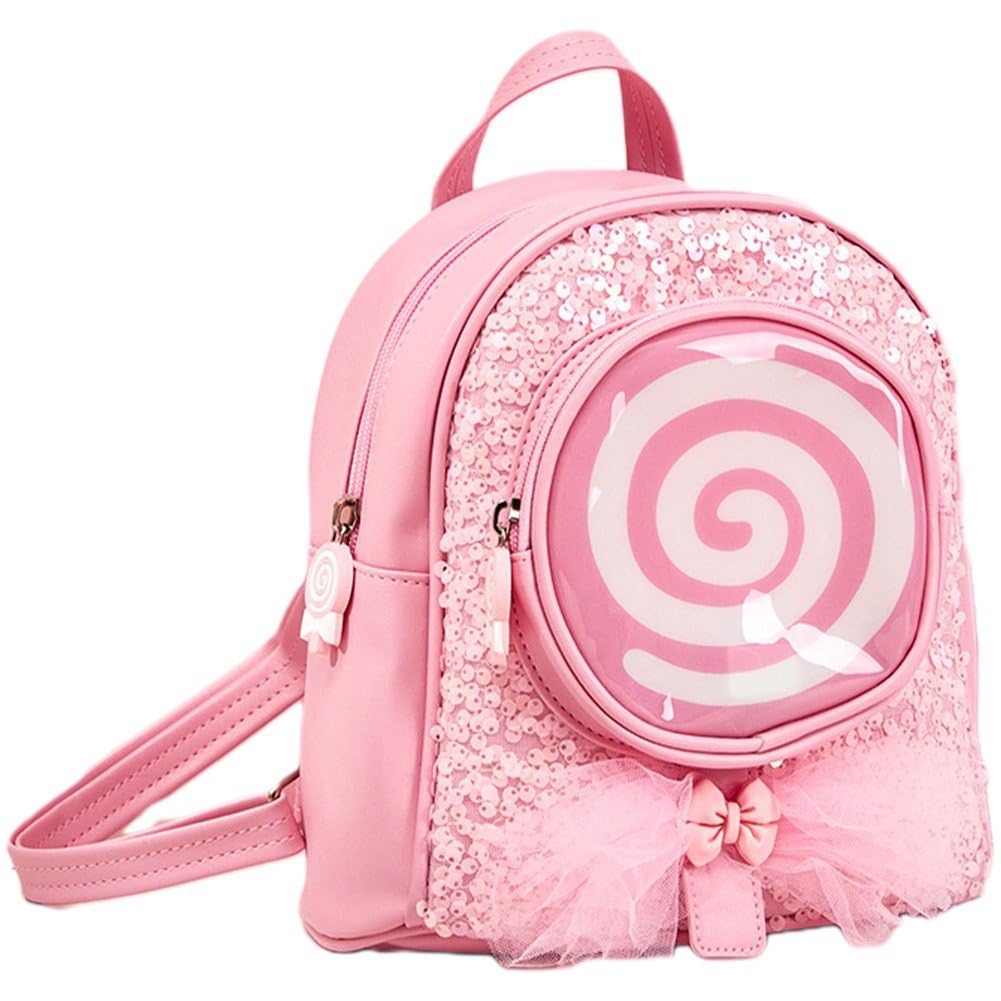 **Cute Cartoon Candy LED Light Backpack for Girls - School Bag with Shoulder Strap, Travel & Outdoor Backpack for Kids** - Perfect for School, Travel, Hiking & Daily Use