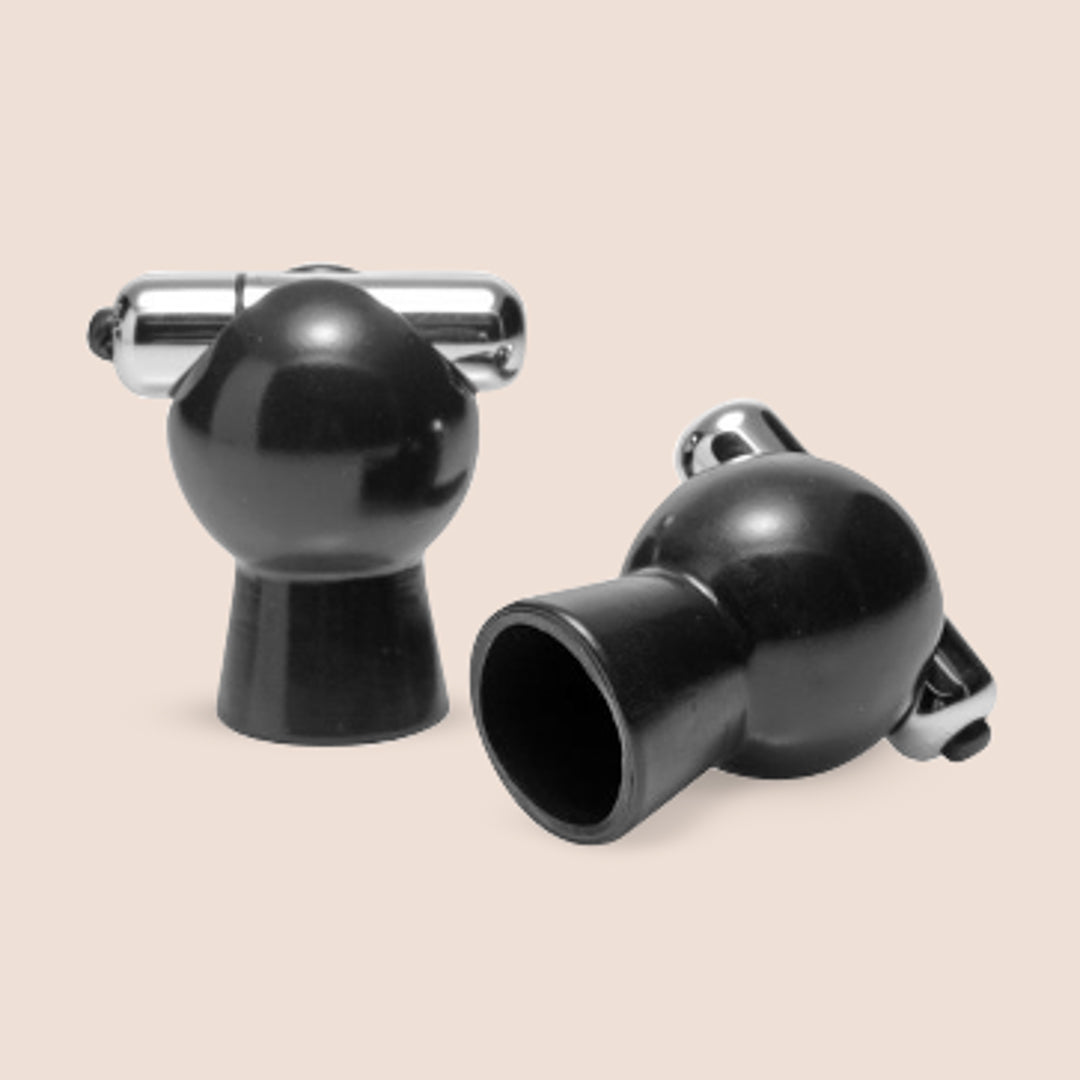 Reverb Vibrating Nipple Suckers with Bullet Vibrator - Sensual Pleasure for Couples & Solo Play - Perfect for Foreplay, BDSM & Intimate Massage