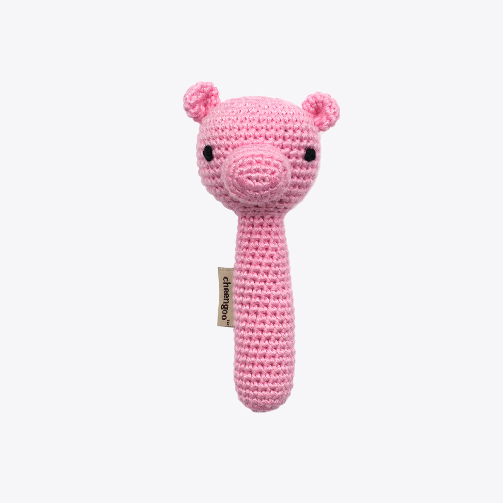 Pig Stick Rattle - Fun Animal Shaker Toy for Babies & Toddlers - Perfect for Early Learning, Sensory Play & Musical Development