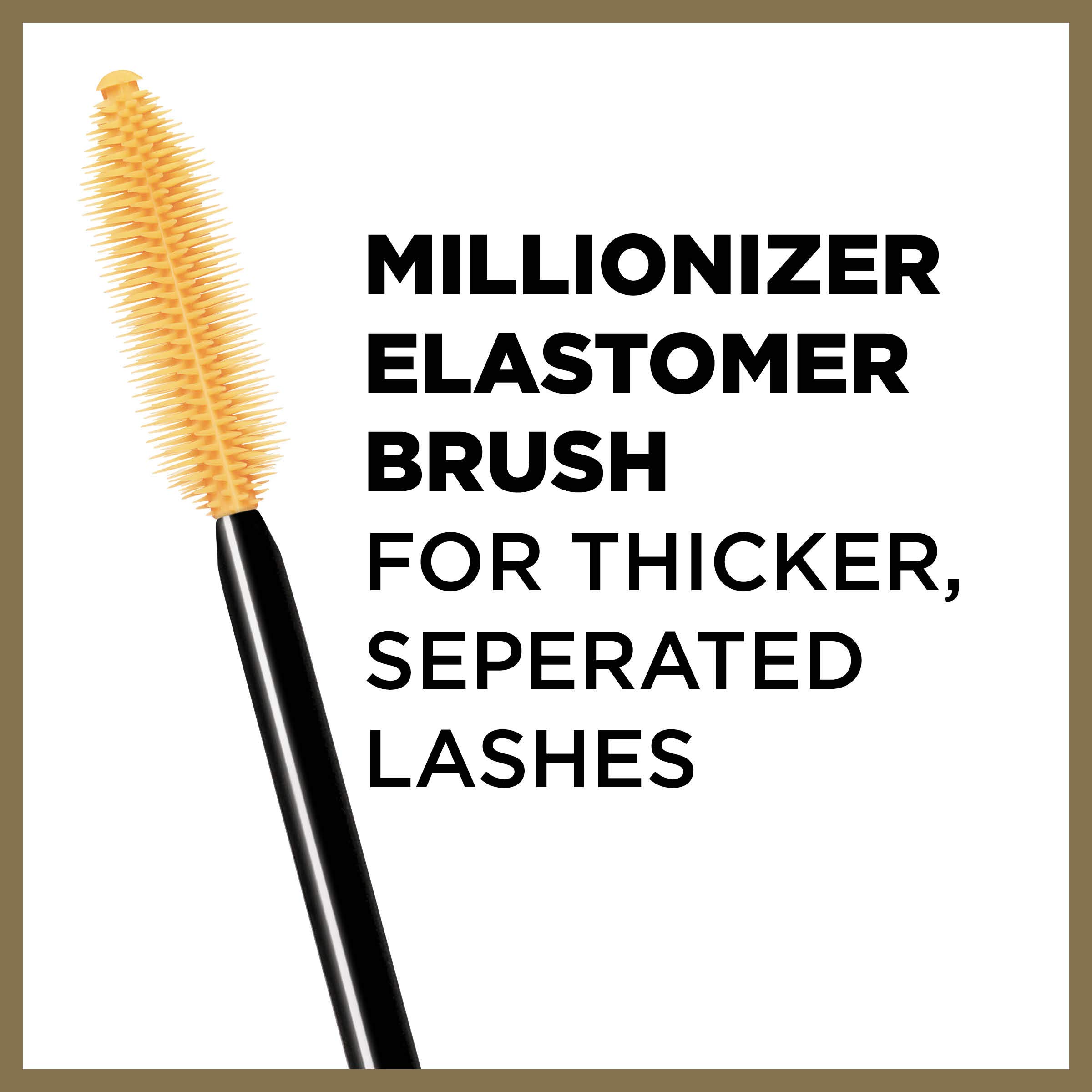 L'Oreal Paris Voluminous Million Lashes Mascara - Collagen Infused Volumizing & Lengthening Mascara - Waterproof Black Mascara with Amplifying Brush - 0.32 Fl Oz (1 Count) - Perfect for Everyday Wear, Special Occasions & Dramatic Eye Looks