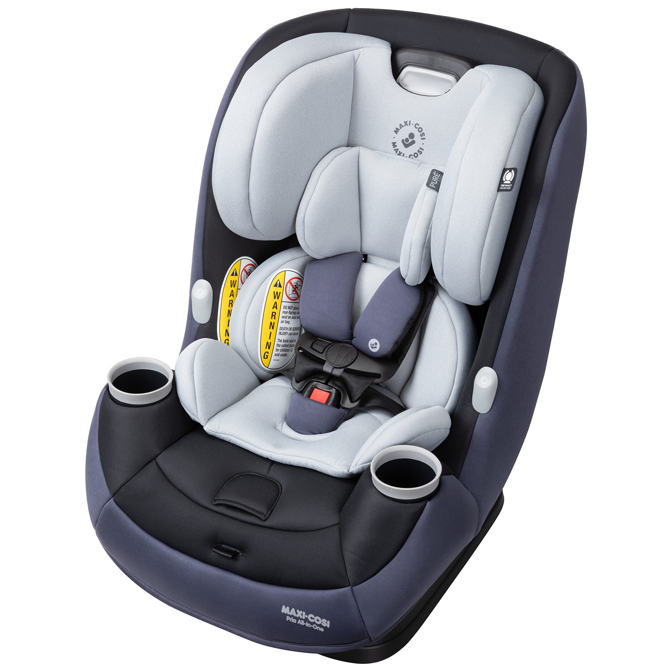 Maxi-Cosi Pria All-in-One Convertible Car Seat for Infants & Toddlers (4-100 lbs) - Rear Facing & Forward Facing with Booster Mode - Midnight Slate - Safe & Comfortable for Road Trips, School Runs & Family Travel