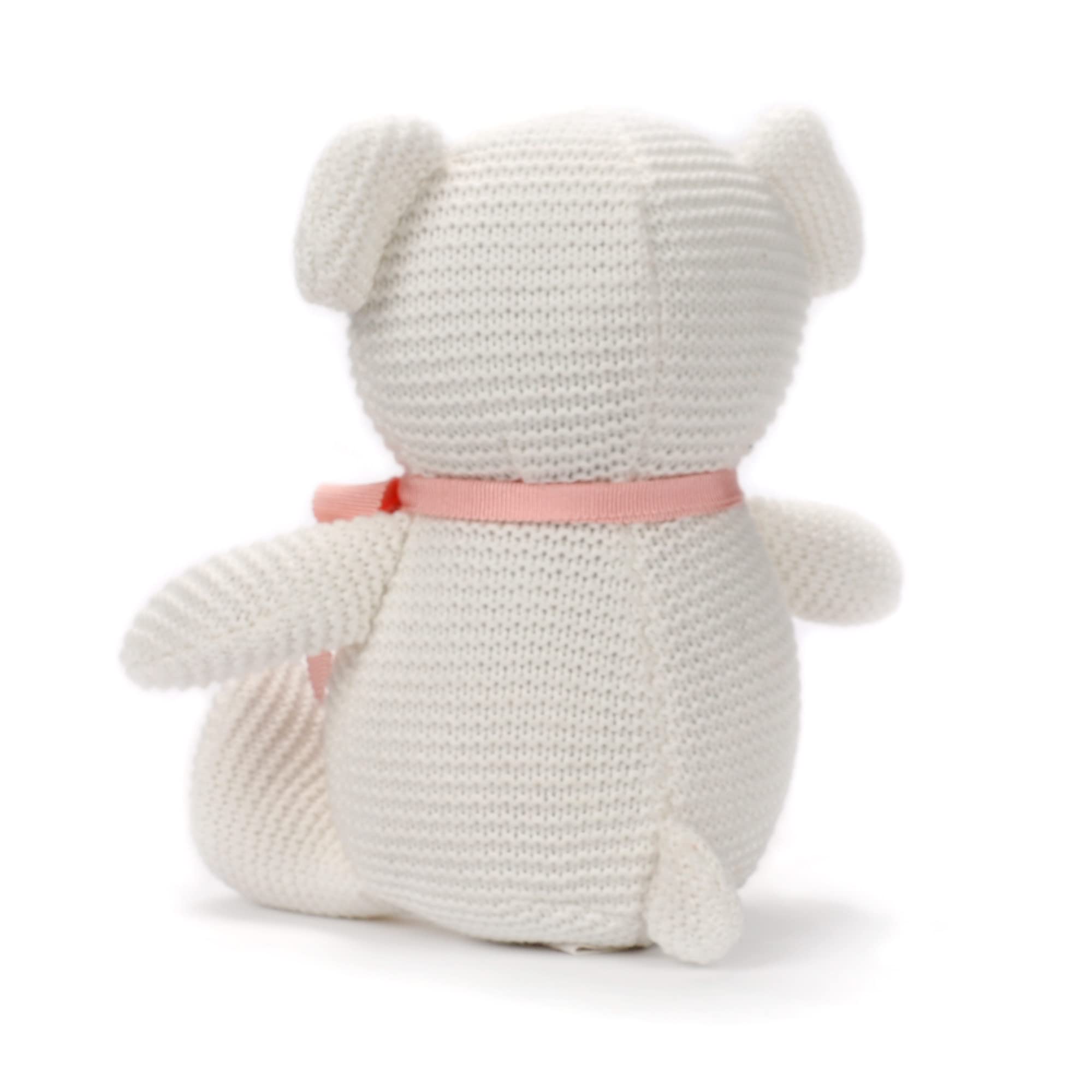 Organic White Teddy Bear Stuffed Animal - 6.5
