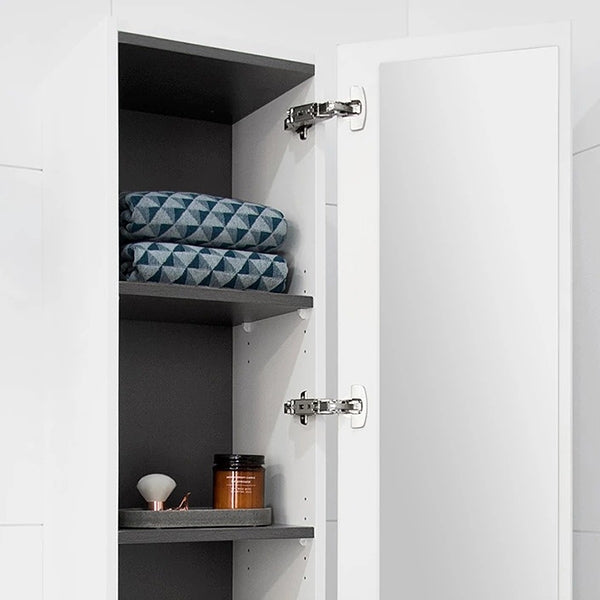 ADP London Tallboy Wall Hung Bathroom Vanity - Modern Floating Cabinet with Sink for Small Spaces | Perfect for Bathroom, Powder Room & Apartment Storage