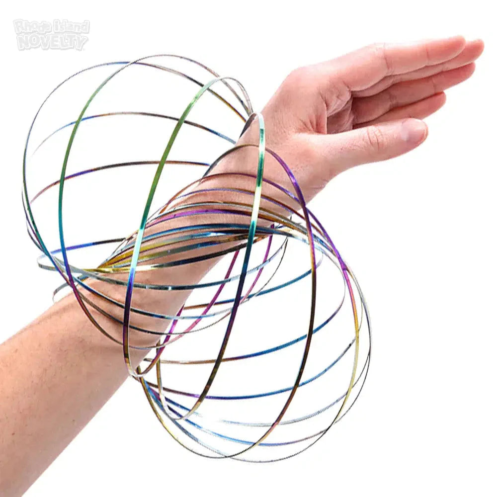6 Pack Rainbow Spiral Rings for Women - Colorful Adjustable Fashion Jewelry for Parties, Gifts & Everyday Wear