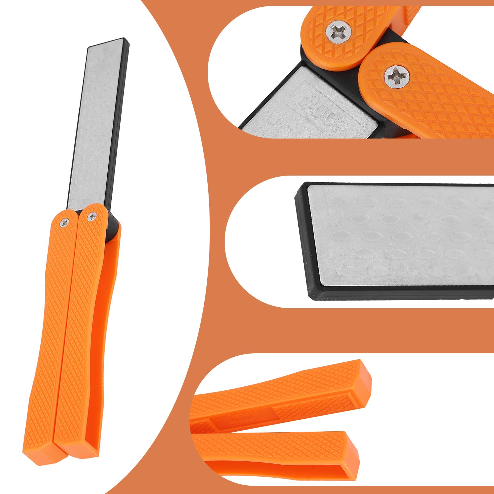Premium Rhinestone Sharpening Stone - Dual Grit Fine/Coarse Knife Sharpener for Kitchen, Garden & Outdoor Tools | Folding Design for Camping, Hunting & Survival Knives | Perfect for Home Chefs, Gardeners & Outdoor Enthusiasts