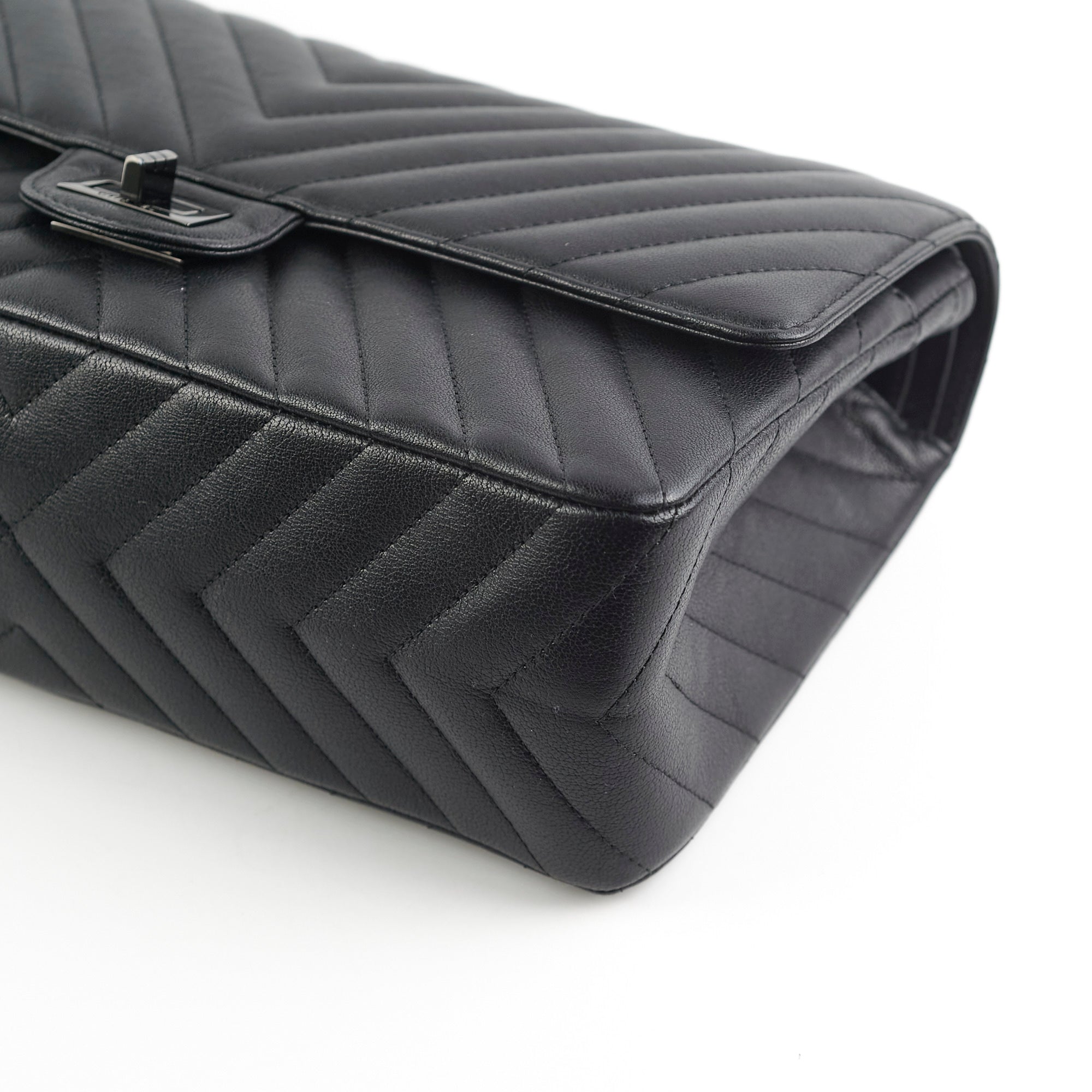 Chanel Reissue 226 So Black Leather Handbag - Luxury Designer Shoulder Bag for Women | Perfect for Evening Events, Parties & Special Occasions
