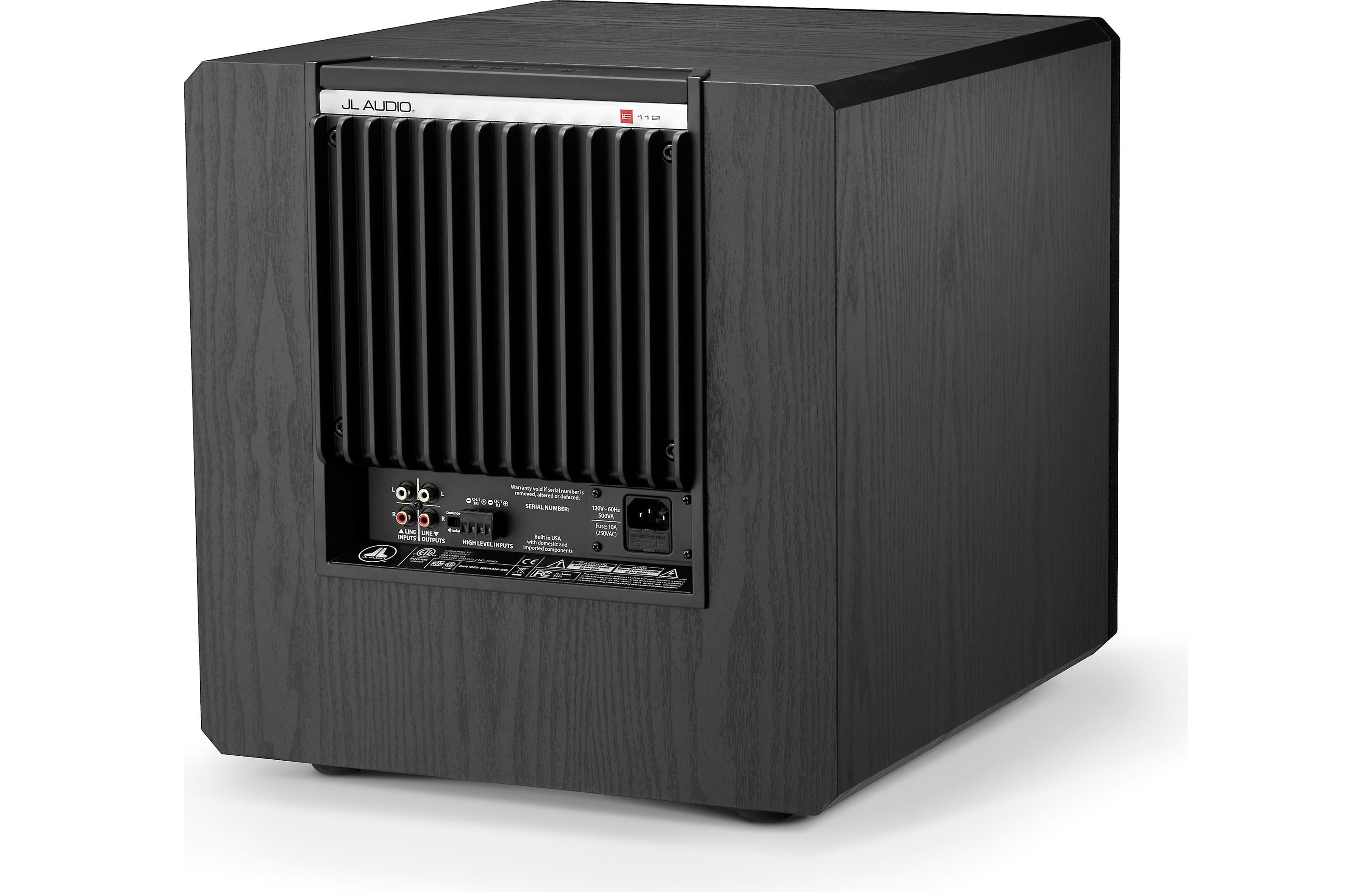 JL Audio E SUB 112 ASH 12 Inch 300W Powered Subwoofer - Premium Bass for Home Theater & Car Audio Systems