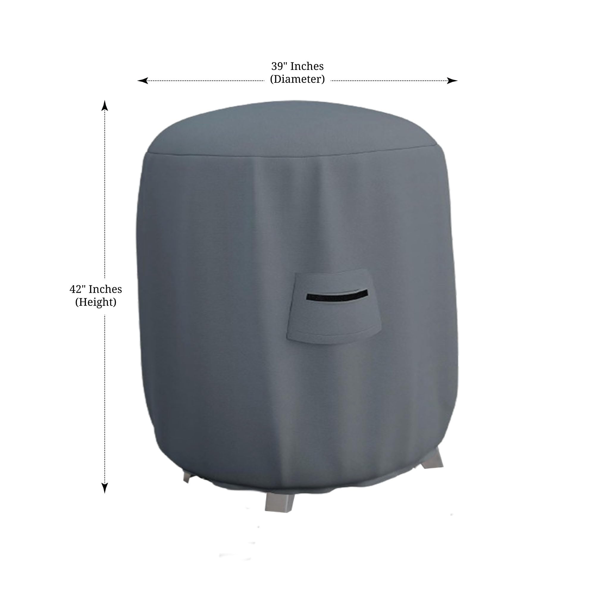 Premium 12 Oz Waterproof BBQ Smoker Cover - UV & Weather Resistant for Dome, Bullet, Barrel, Kettle & Drum Grills (39