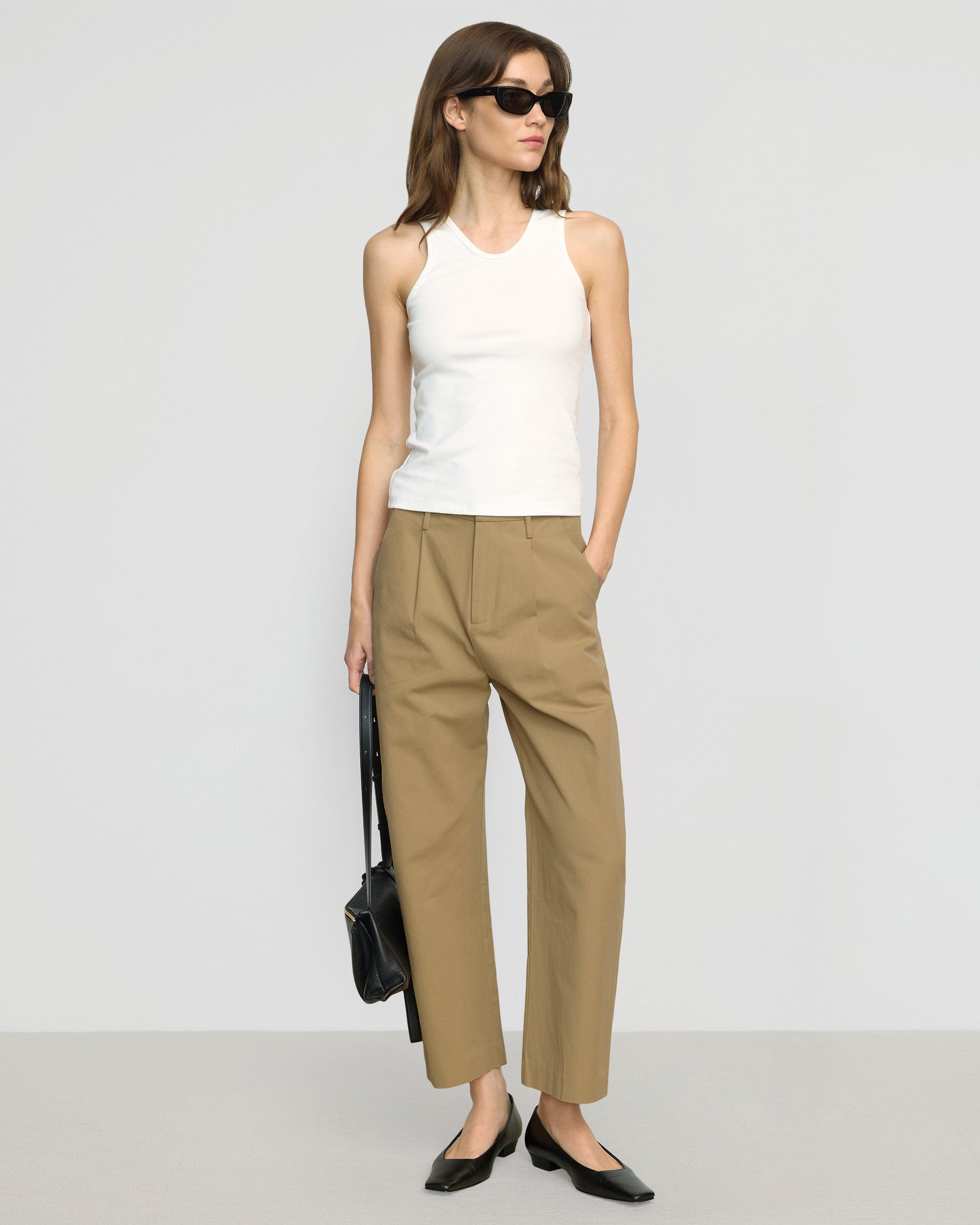 Meira Tailored Cropped Pants for Women - High Waist Slim Fit Office Pants - Professional Work Pants for Business Casual & Office Wear - Perfect for Work, Interviews & Formal Occasions