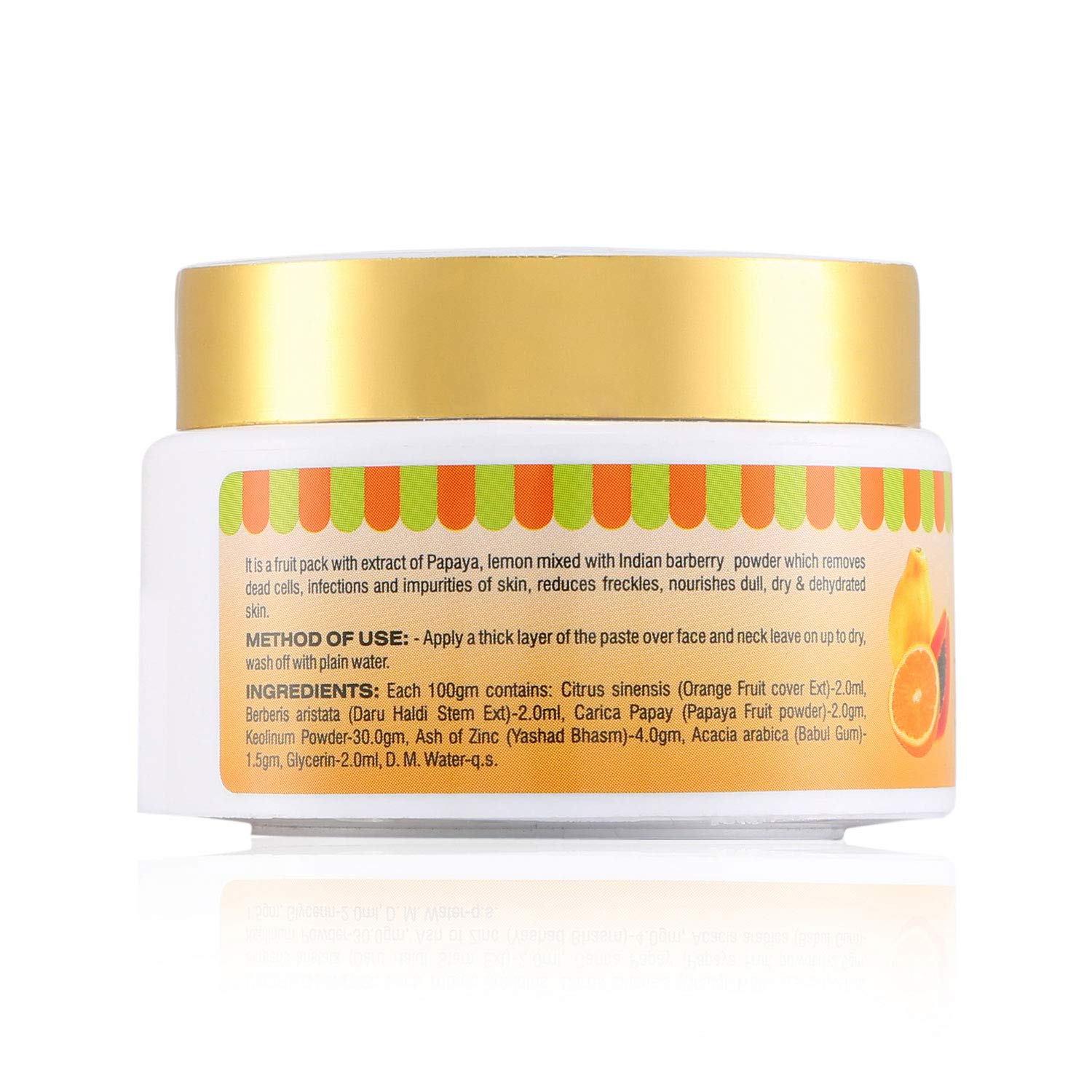 Calix Herbal Papaya Mud Mask - Exfoliating Face Scrub for Dead Skin Cells, Blemish & Pigmentation Treatment, 60g | Brightening Facial Care for Glowing Skin at Home Spa