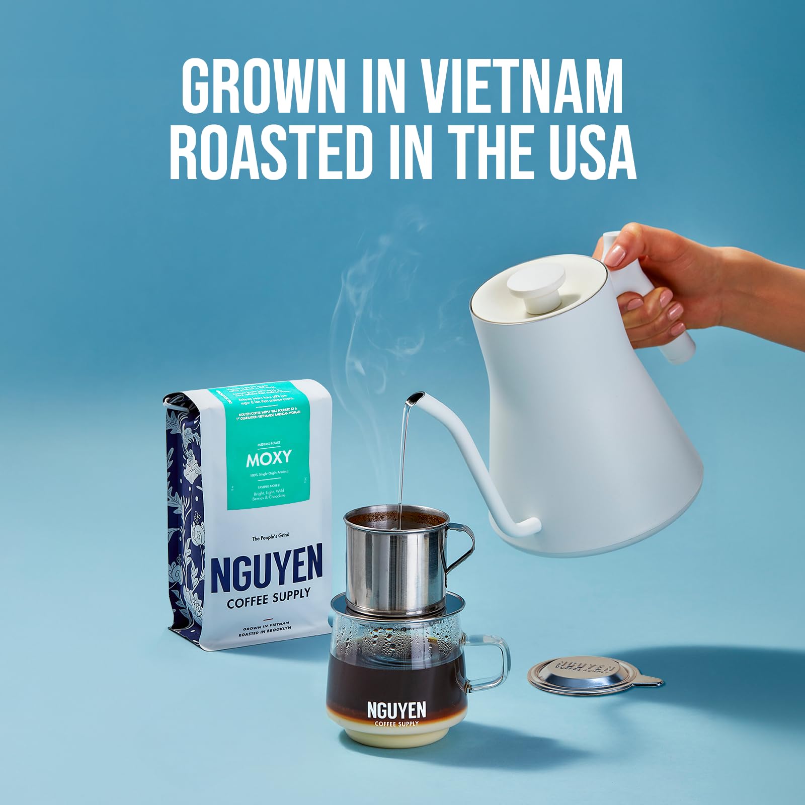 Nguyen Coffee Supply - Moxy Arabica: Medium Roast Premium Ground Coffee Beans | Vietnamese Single Origin | Direct Trade | Roasted in Brooklyn | 5 lb Bag | Perfect for Home Brewing, Office & Gifts