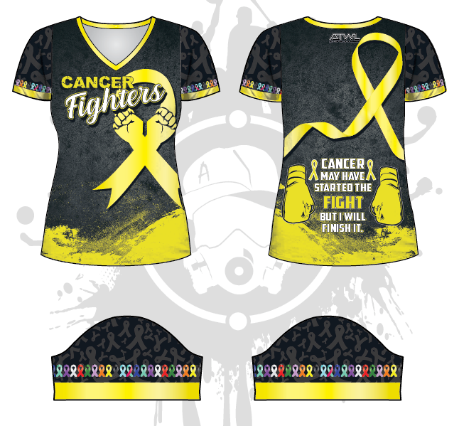 Cancer Fighters Women's Jersey - Comfortable & Inspirational Apparel for Survivors & Supporters - Perfect for Fundraisers, Walks & Awareness Events