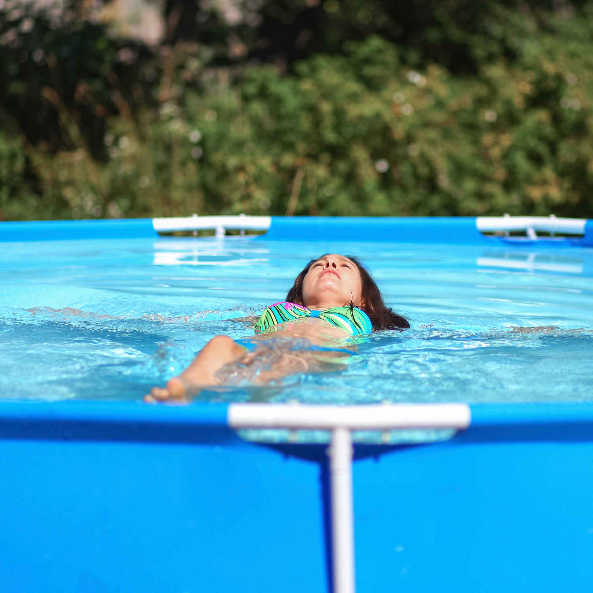 Dellonda 10ft Round Steel Frame Above Ground Swimming Pool with Filter Pump - Blue DL19 - Perfect for Backyard, Garden, and Outdoor Family Fun