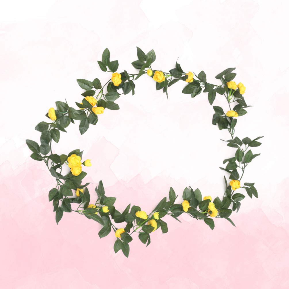 ARTIBETTER Artificial Rose Vine Garland - Rattan Flower Home Decor for Wedding Arch, Room, Easter Plates & Air Conditioner Cover | Perfect for Boho Wedding, Farmhouse Decor & Seasonal Party Decoration