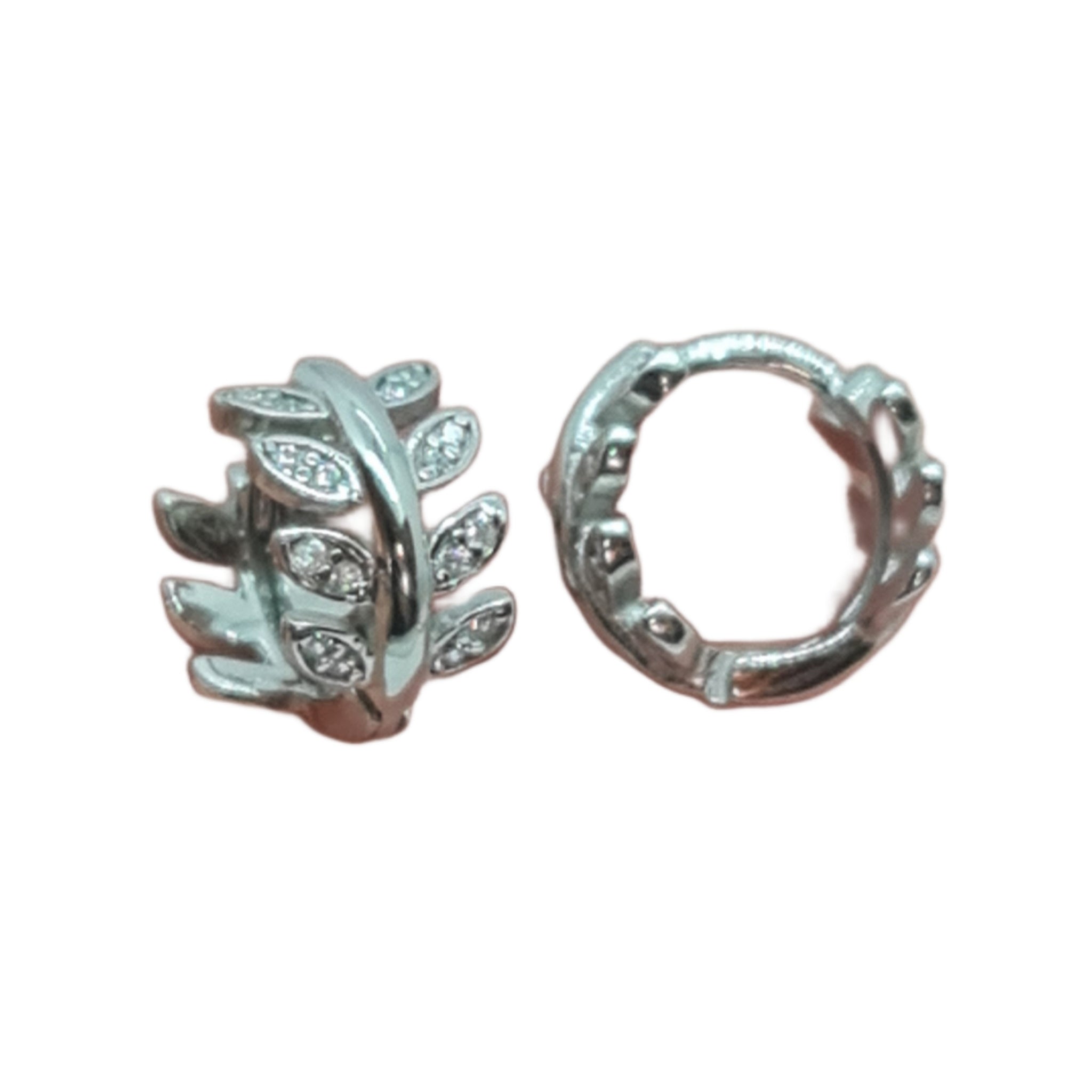 Olive Leaf Huggie Hoop Earrings - Dainty Gold Plated Leaf Design for Women - Perfect for Everyday Wear, Parties & Gifts
