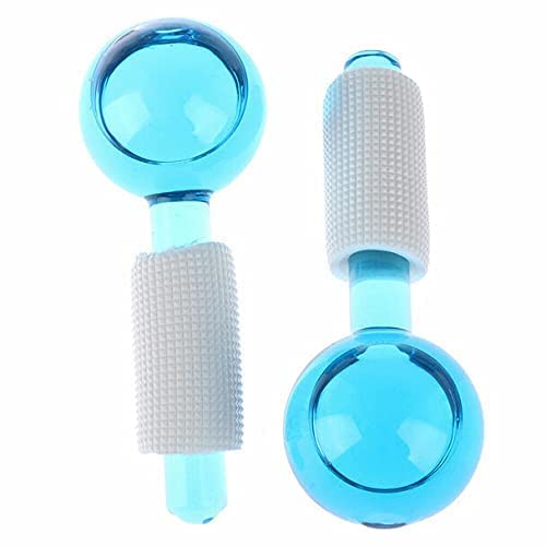 Gra8 Ice Roller for Face & Eye Puffiness Relief - 2 Pack Facial Massager with Cooling Globes | Reduce Dark Circles, Soothe Skin | Perfect for Morning Routine, Post-Workout & Spa Days