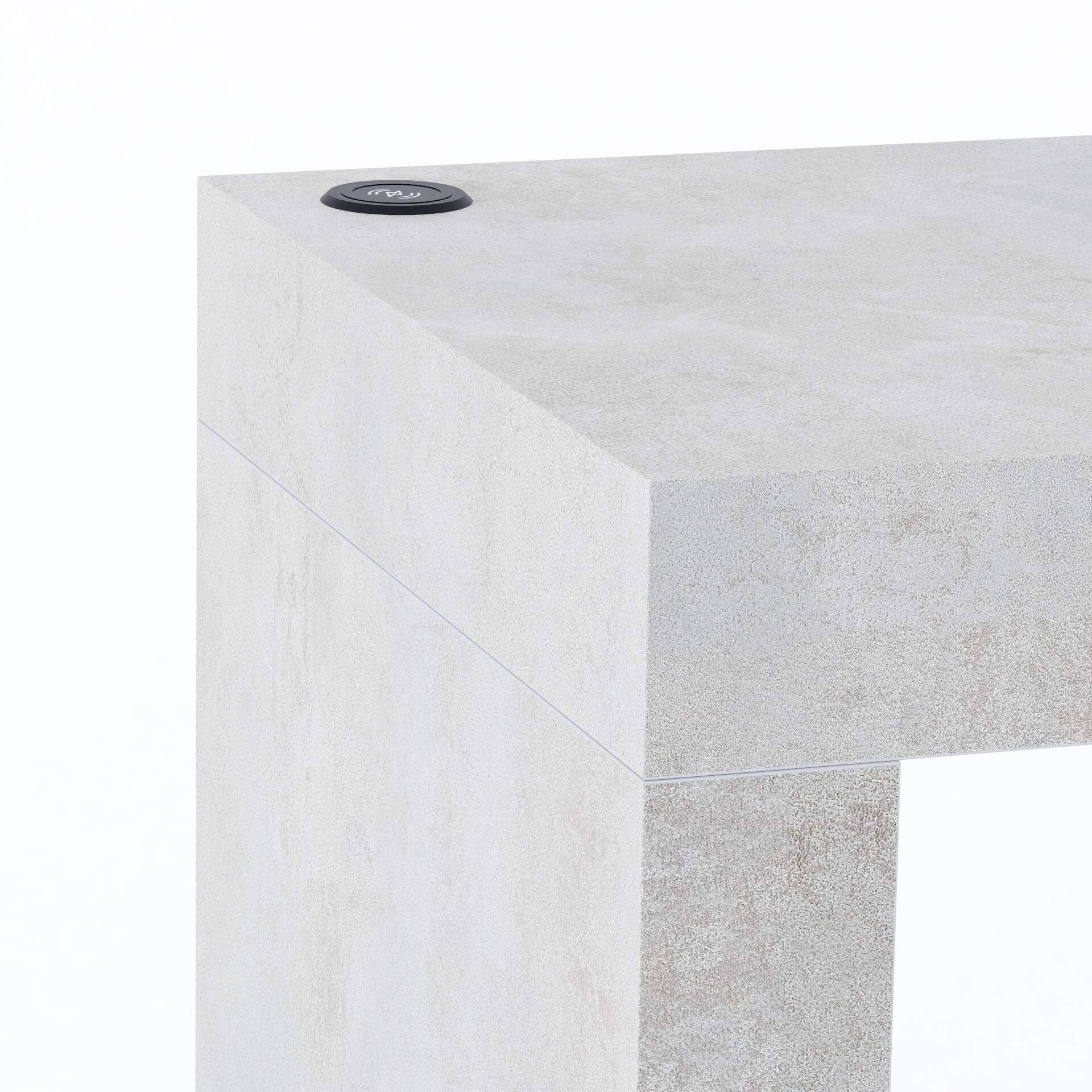 Evolution TV Stand 120x40 with Wireless Charger - Modern Concrete Effect Grey TV Console - Made in Italy - Perfect for Living Room & Home Theater Setup