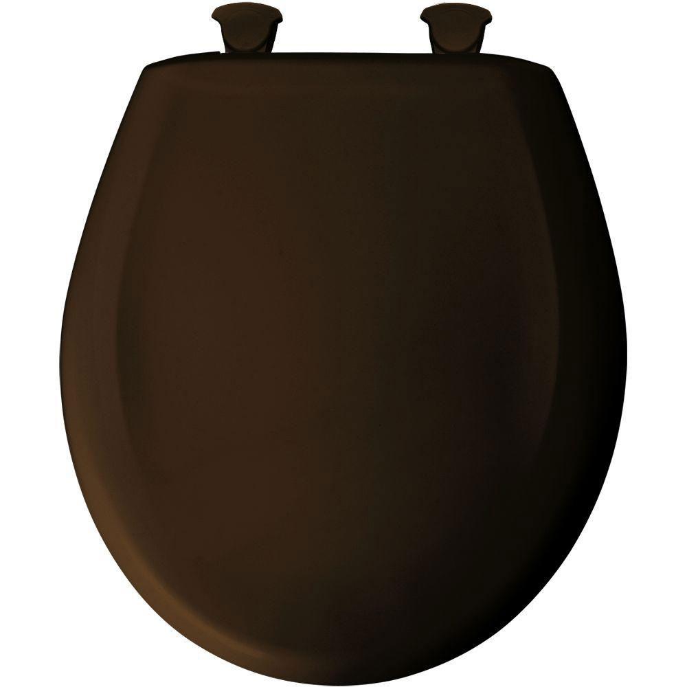 Bemis Round Closed Front Toilet Seat in Americana Brown 529705 - Durable Bathroom Toilet Seat for Home, RV & Camper - Easy Installation & Comfort Fit