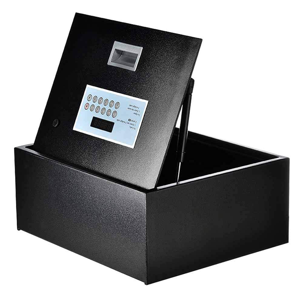 Digital Security Safe Box with Electronic Keypad & Backup Keys - Hidden Drawer Safe for Home, Hotel, Dorm & Office Use - Protect Valuables, Cash & Documents