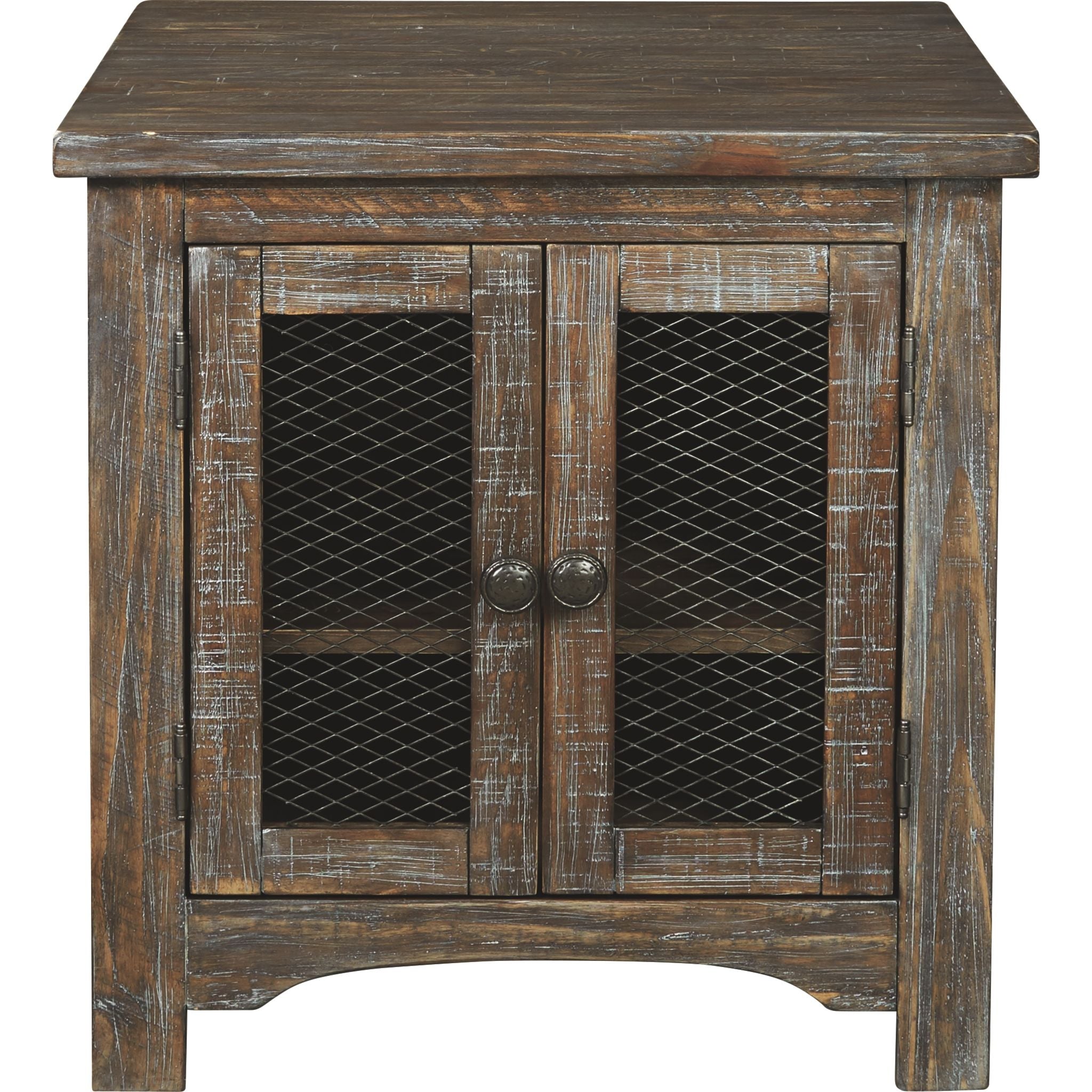 Bleeker End Table - Solid Wood Nightstand with Storage Shelf, Brown - Perfect for Living Room, Bedroom & Office Furniture
