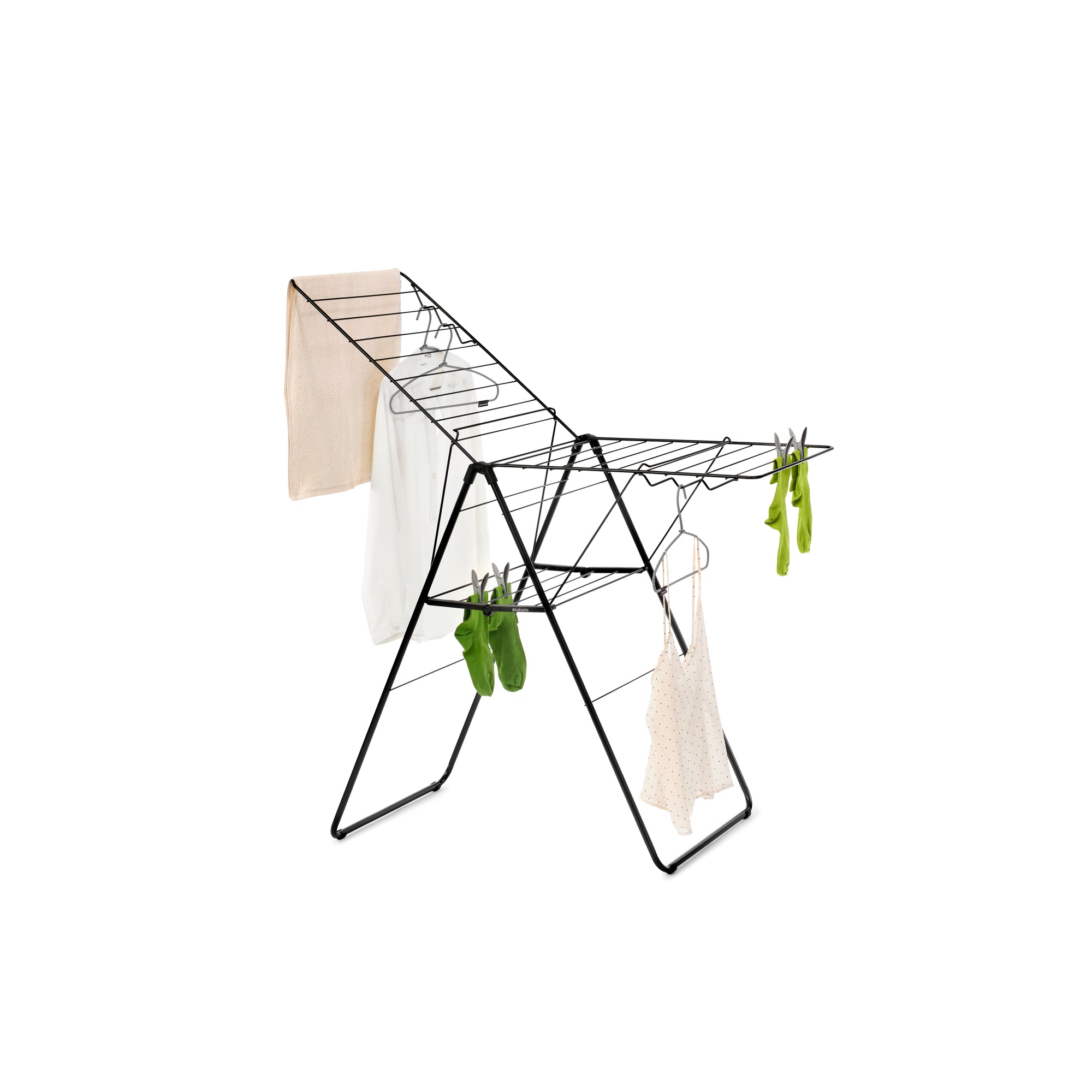 20 Meters Black HangOn Drying Rack for Clothes - Space Saving Laundry Rack for Apartments, Balcony & Outdoor Use