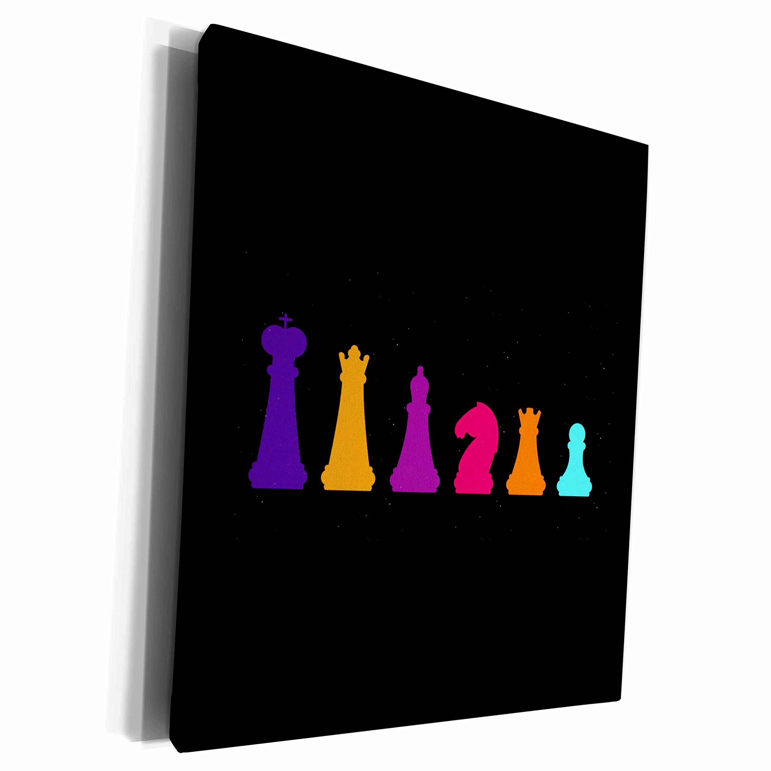 3D Rose Museum Grade Canvas Wrap - Vibrant Chess Figure Game Art for Hobby Chessmate Enthusiasts - Perfect for Home Decor & Game Room Accents
