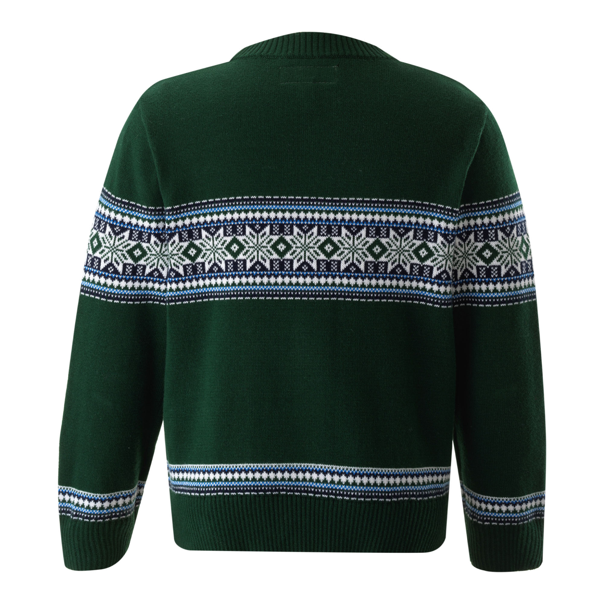 Boys Green Fairisle Sweater - Cozy Knit Pullover for Kids | Winter Holiday Christmas Outfit & Casual Wear