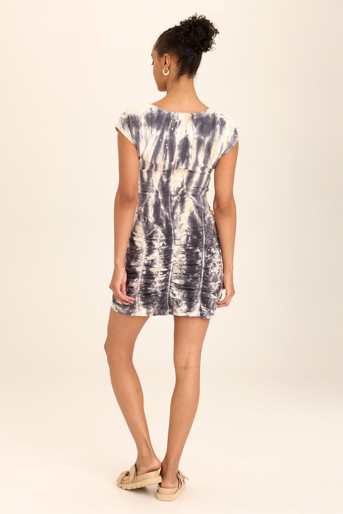 Aviana Ruched Cap Sleeve Mini Dress - Women's Flirty Bodycon Party Dress for Night Out, Date Night & Special Occasions