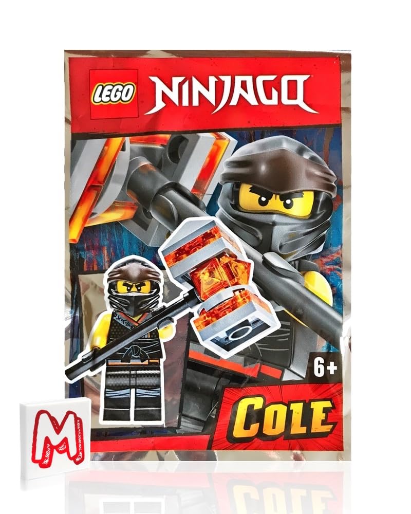 LEGO NINJAGO Legacy Minifigure - Cole in Sons of Garmadon Robe with Boom Hammer | Limited Edition Collectible Foil Pack | Perfect for Ninjago Fans, Action Figure Collectors & Gift Giving