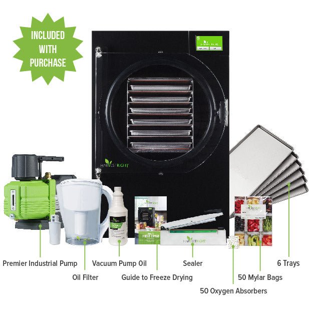 Harvest Right Home Pro Freeze Dryer with Mylar Kit - Large Capacity for Food Preservation | Perfect for Home Use, Emergency Preparedness & Long-Term Food Storage