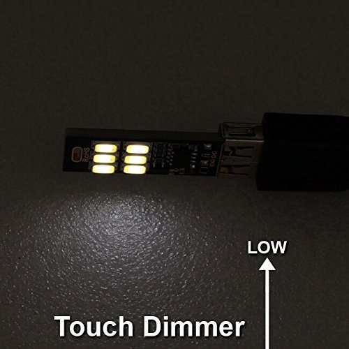 5pcs Super Bright 6-LED USB Keychain Light with Smart Touch Dimming - Mini LED Circuit Board Lamp for Laptop Keyboard, Night Reading & DIY Projects (Warm White)
