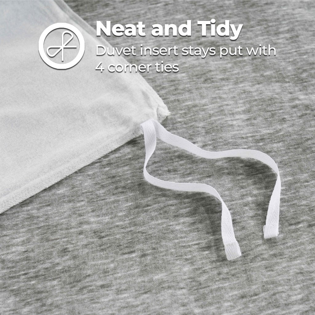 Soft & Cozy Melange Flannel Cotton Two-Tone Brushed Duvet Cover Set - King Size Bedding for Winter Warmth & Comfort