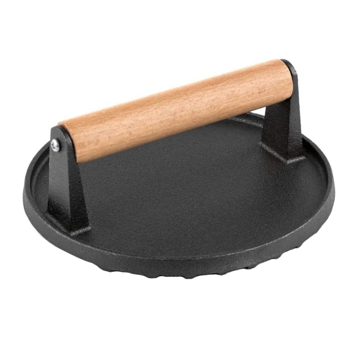 Heavy Duty Round Iron Smash Burger Press - Perfect for Grilling, Smashing Steak, Bacon & Burgers - Ideal for BBQ, Backyard Cookouts & Restaurant Use