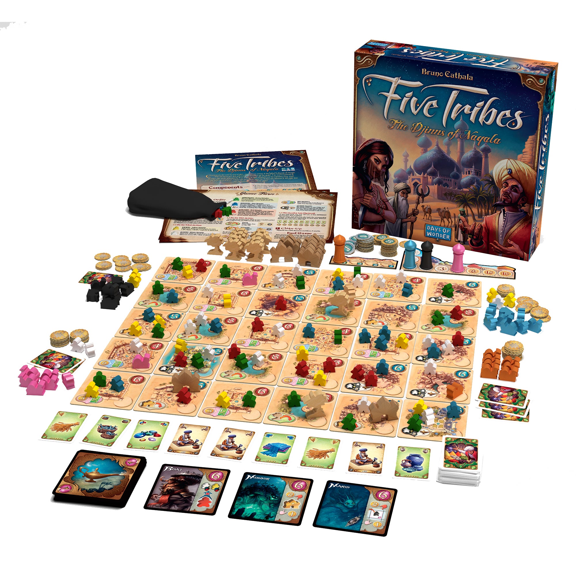 Five Tribes Board Game - Award-Winning Strategy Game for Adults & Families | Perfect for Game Nights, Parties & Family Gatherings