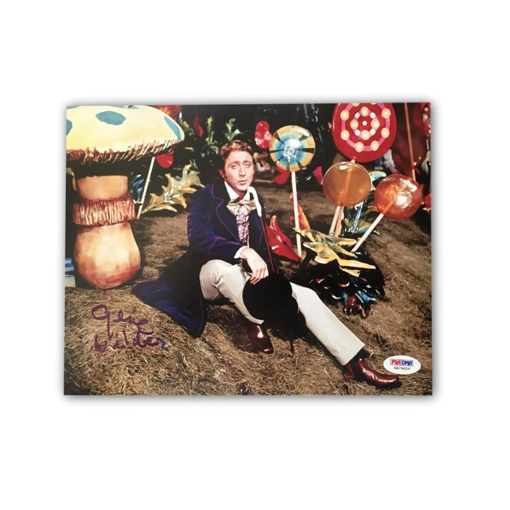 Authentic Gene Wilder Hand Signed Willy Wonka 8x10 Photo with PSA/DNA COA - Rare Autograph Memorabilia for Movie Collectors - Perfect for Display in Home Theater or Fan Cave