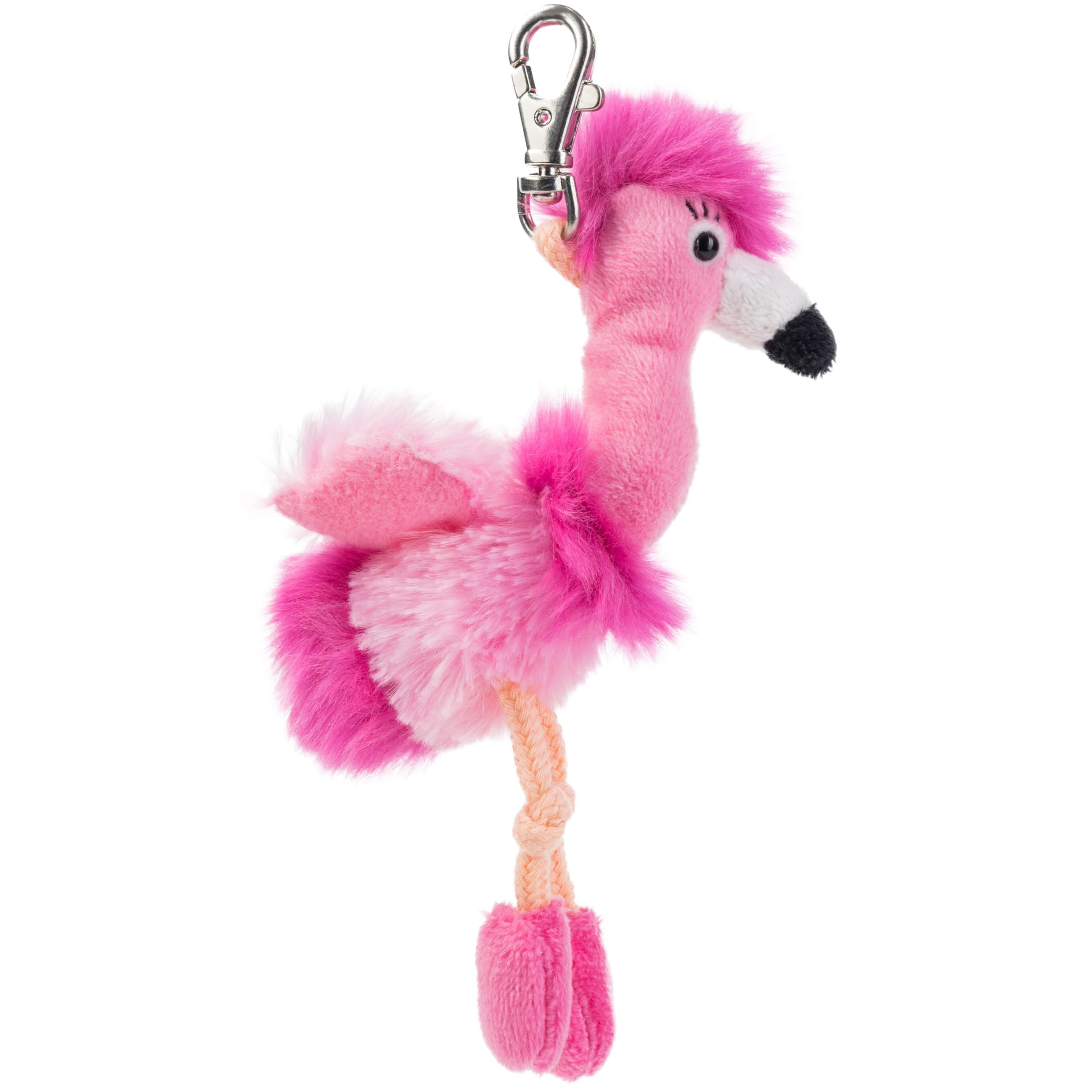 Schaffer 0233 Flamingo Plush Keychain - Cute Pink Flamingo Key Ring for Women & Girls - Perfect for Backpacks, Purses, Gifts & Travel Accessories