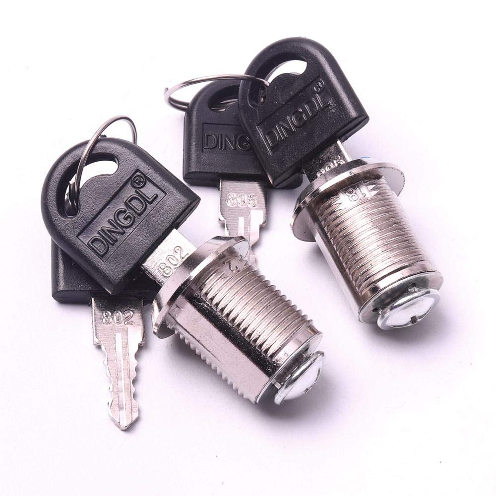 10PCS Mini 20mm/30mm Cam Locks for Mailbox, Cabinet, Drawer & Locker - Security Cam Lock with Keys (46x15x1.9mm) - DIY Home Improvement & Furniture Repair Tool - Perfect for Mailbox Security, Cabinet Organization & Storage Solutions