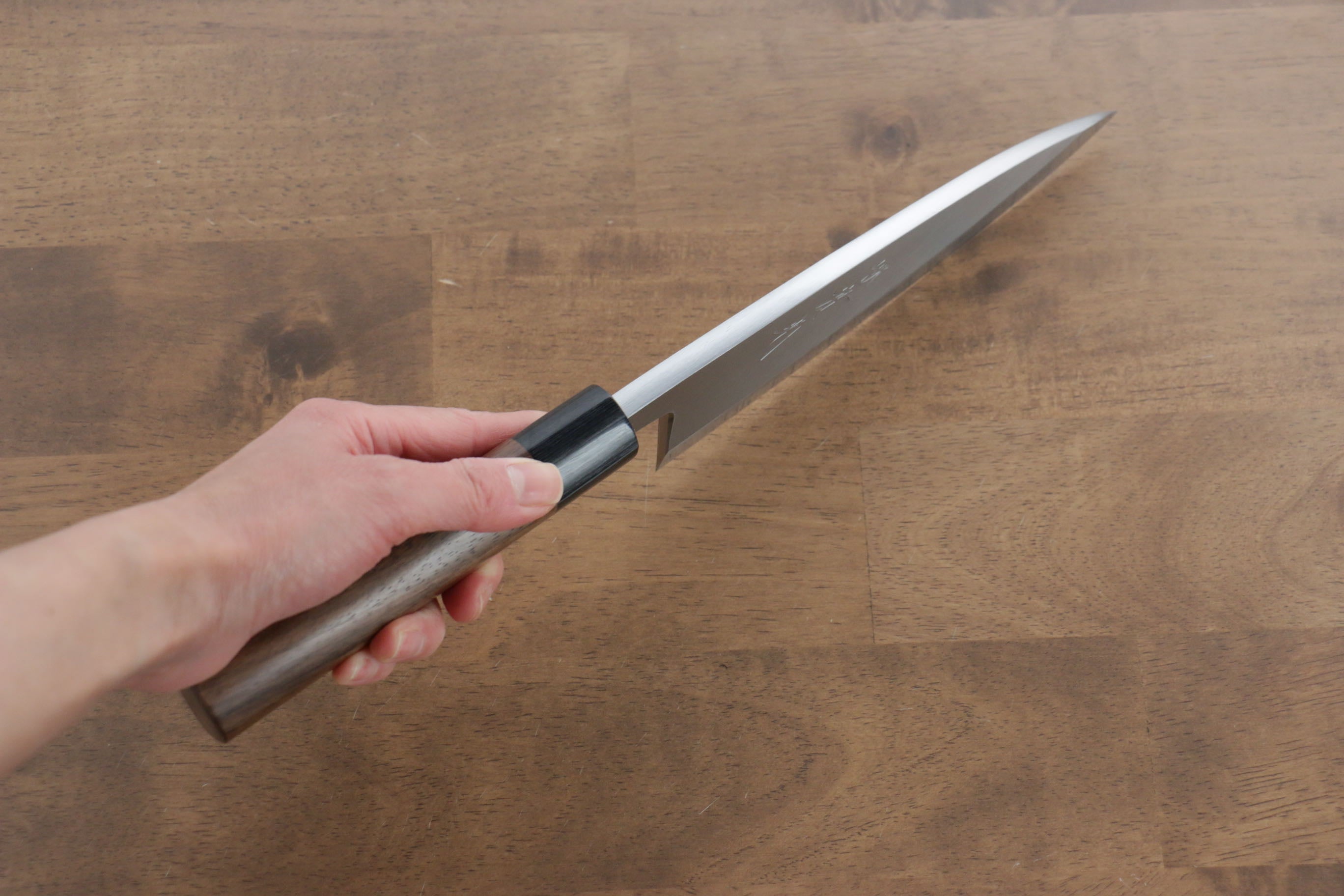 Premium Jikko White Steel No.2 Deba Knife 180mm - Authentic Japanese Chef Knife with Shitan Handle for Sushi, Fish Filleting & Professional Kitchen Use