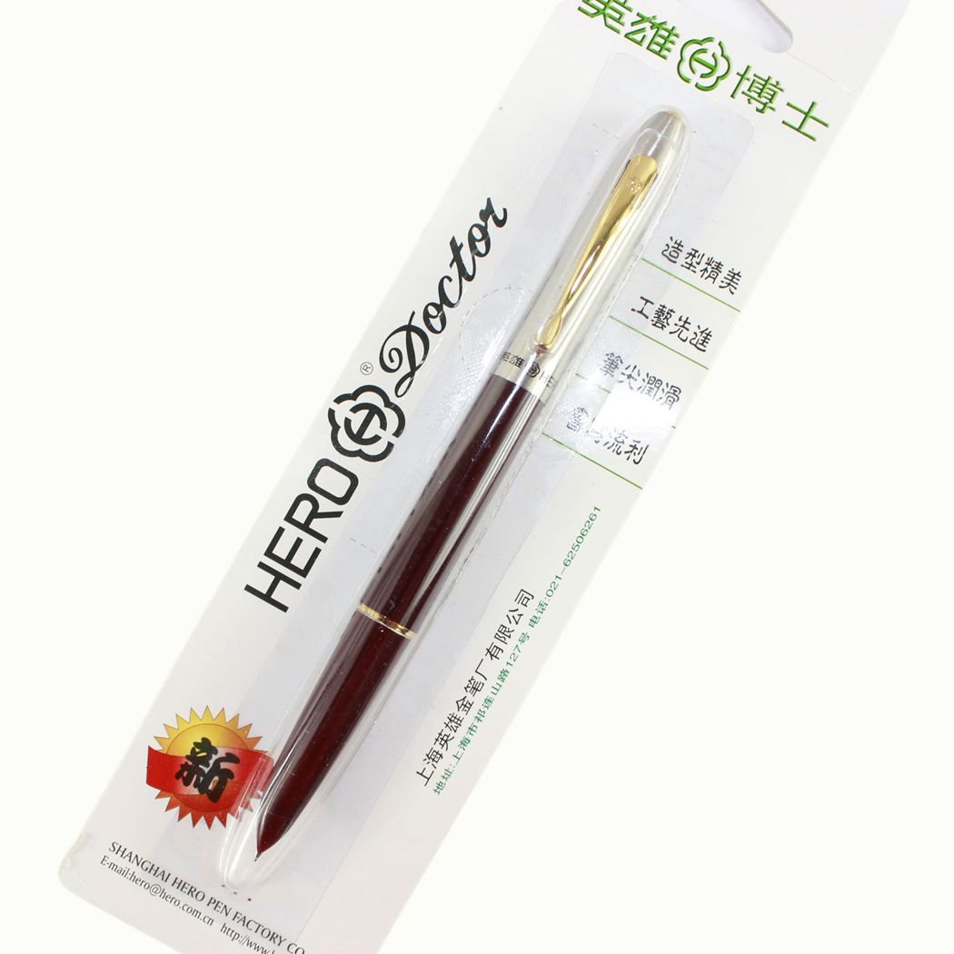 Gullor 328 Fine Nib Fountain Pen - Red Ink Calligraphy Pen for Writing, Drawing & Signature - Premium Stainless Steel Nib, Smooth Ink Flow - Ideal for Journaling, Note Taking & Gift Giving