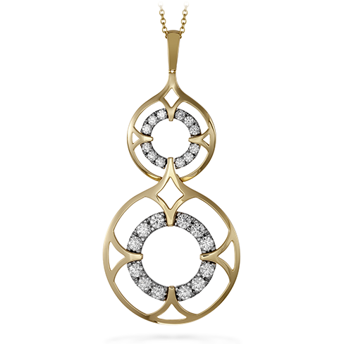 Hearts On Fire Copley Double Drop Pendant Necklace - 14K White Gold Diamond Necklace for Women, Elegant Layered Jewelry Gift for Anniversary, Valentine's Day & Special Occasions