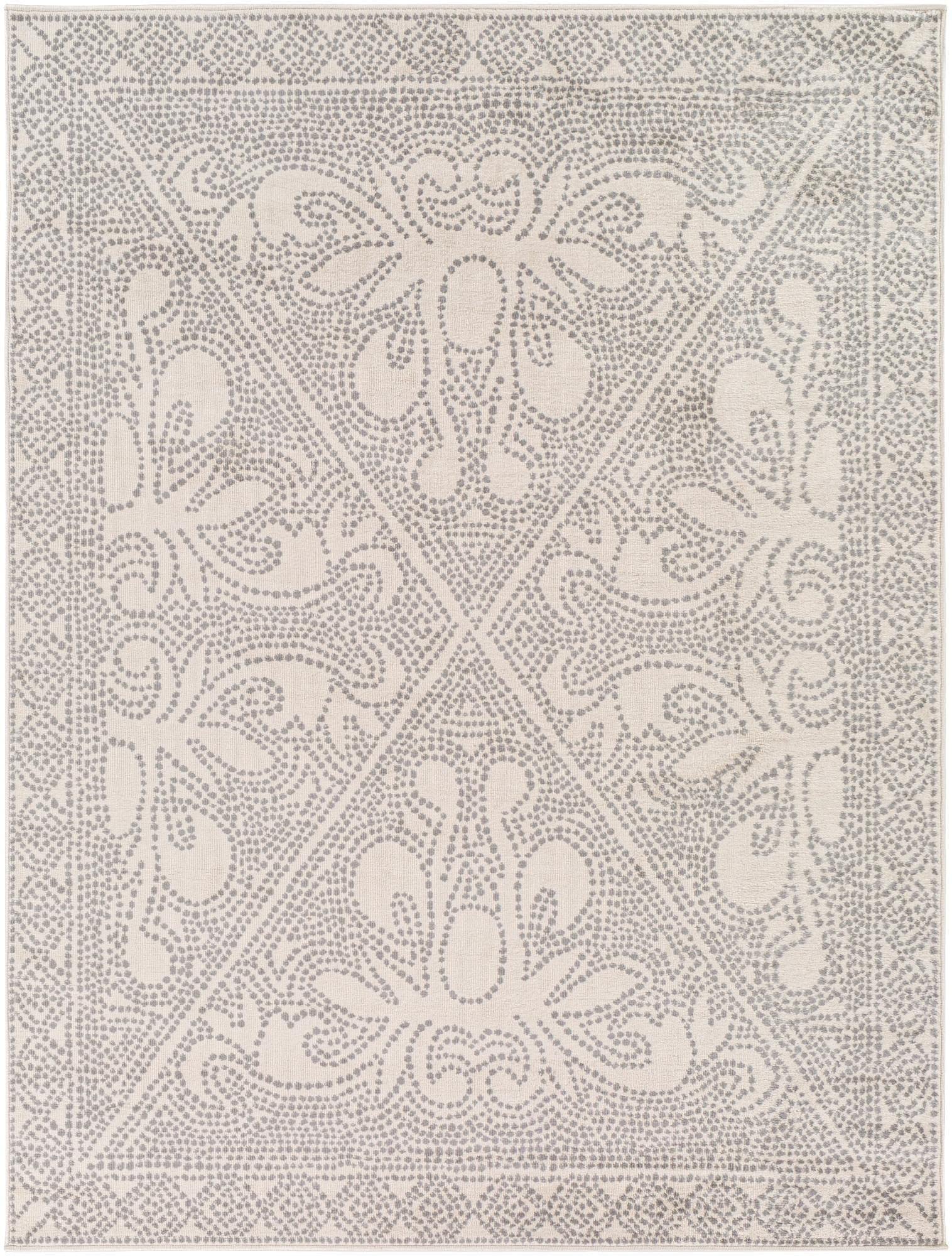 Mark&Day 6x9 Vosberg Traditional Light Gray Area Rug - Soft Plush Carpet for Living Room, Bedroom, Kitchen - 6'7