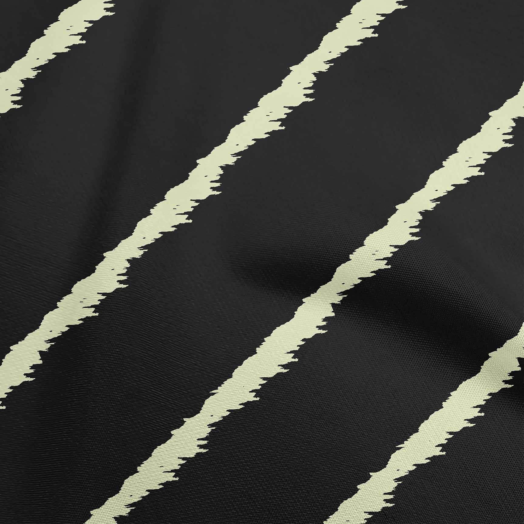oneOone Rayon Black Stripe Fabric by The Yard - 56 Inch Wide Printed Sewing Material for DIY Clothing, Dresses, Skirts & Home Decor Projects